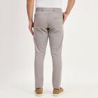 Men's Light Grey Slim Fit Casual Trousers, हल्का ग्रे, small