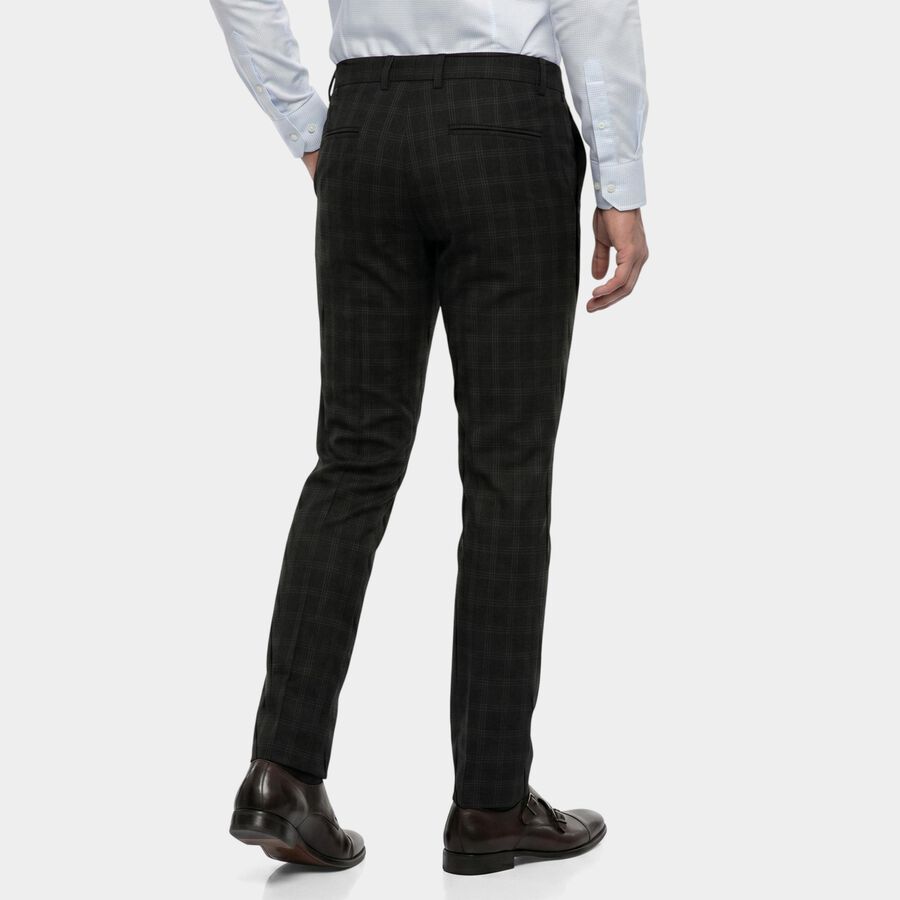 Men's Navy Blue Slim Fit Casual Trousers, नेवी ब्लू, large