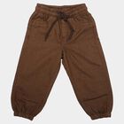 Girls Brown Jogger Fit Drawstring Jeans, Brown, small