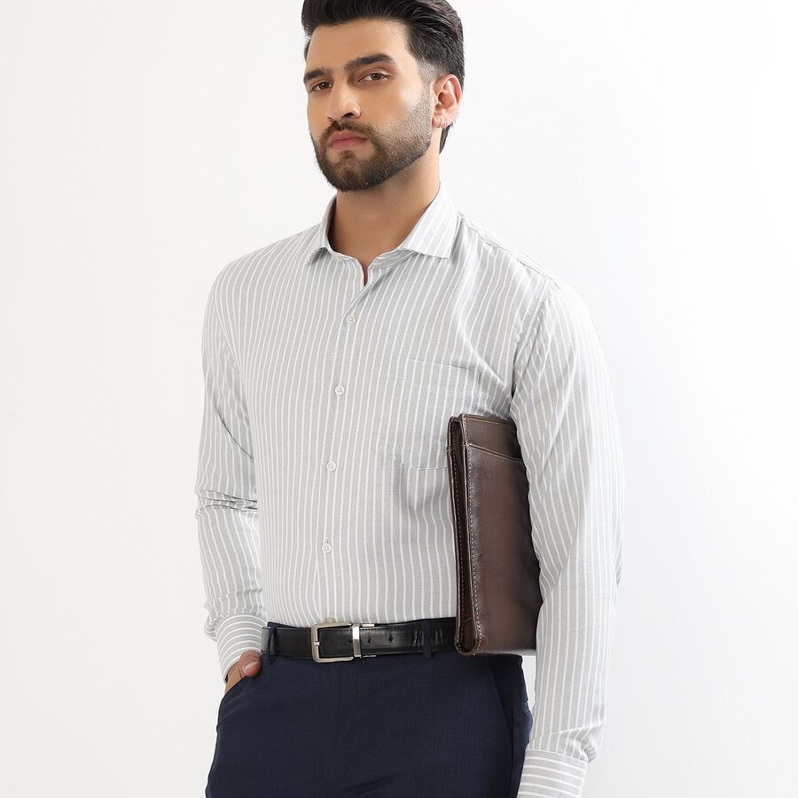 Men's Light Sage Green Classic Collar Formal Shirt, Light Green, large image number null