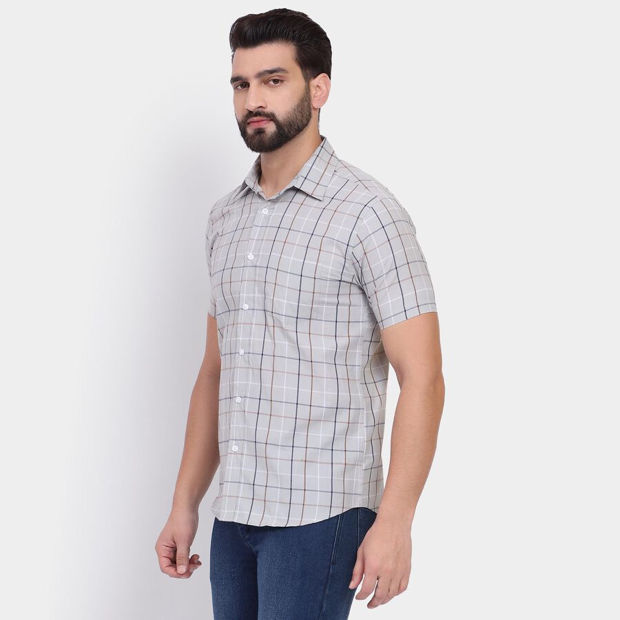 Men's Casual Shirt, Light Grey, large