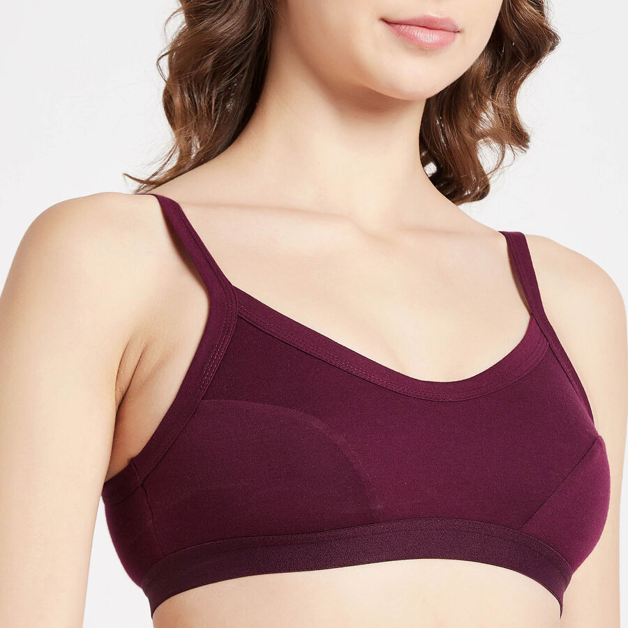 Half Lace Padded Bra, रस्ट, large image number null