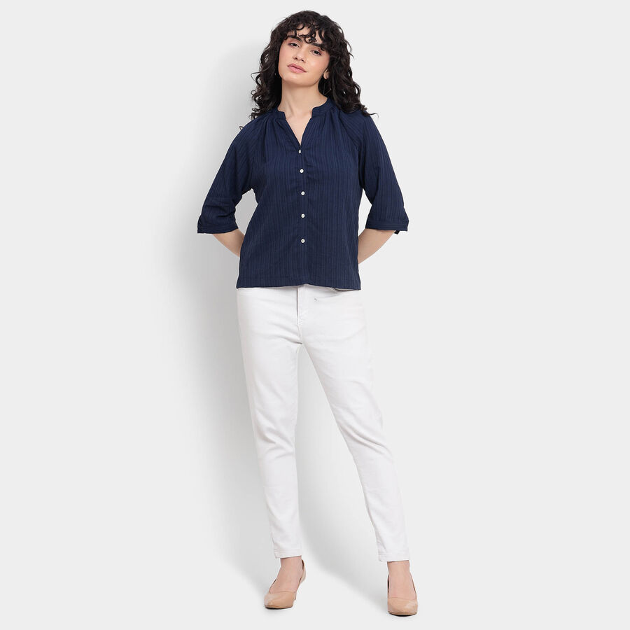 Solid Shirt, नेवी ब्लू, large image number null