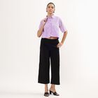 Women's Bright Lilac Blue Round Casual Shirt, Lilac, small image number null