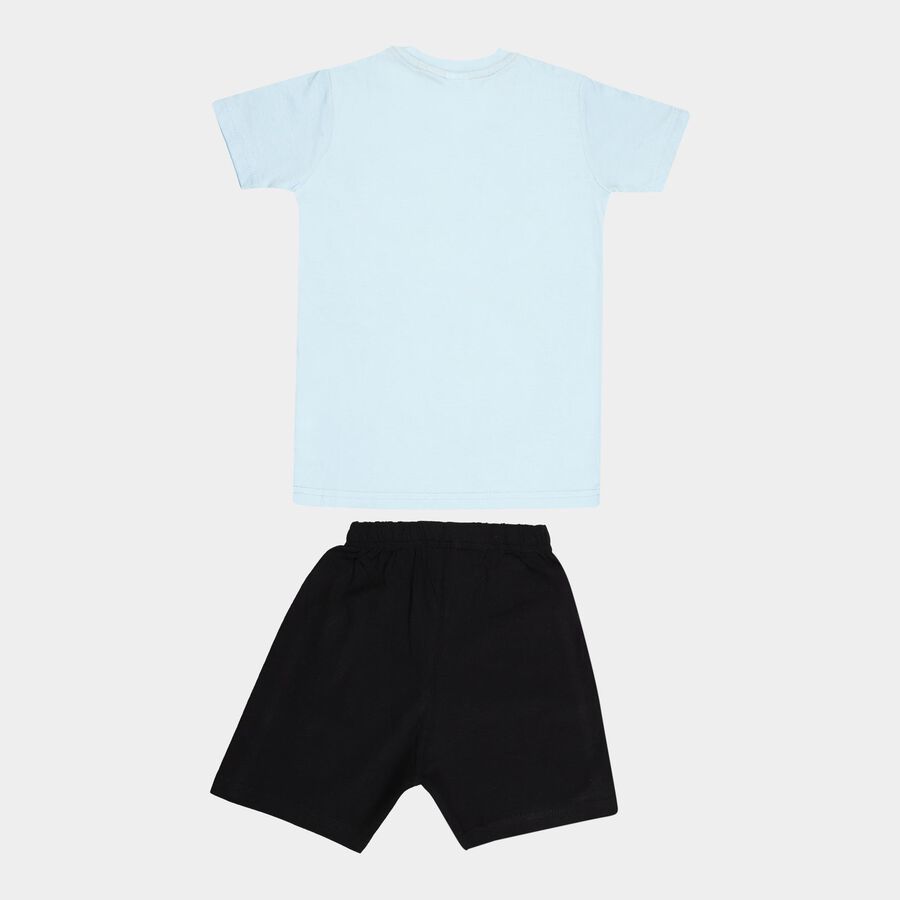Boys Cotton Baba Suit, Light Blue, large image number null