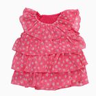 Girls Bright Pink Round Neck Casual Sleeveless T-Shirt, Pink, small