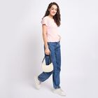 Ladies' Round Neck T-Shirt, Pink, small
