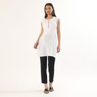 Women's Black Cotton Blend High-Rise Churidar, काला, small