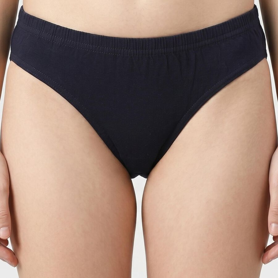 Women's Navy Blue Regular Fit Solid Panty, Navy Blue, large