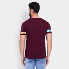 Men's 100% Cotton Round Neck Half Sleeves T-Shirt, Wine, small image number null