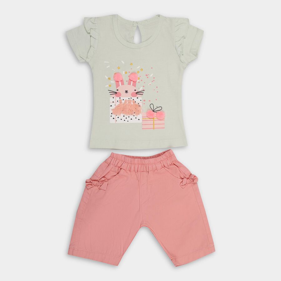 Infants' 100% Cotton Capri Set , Light Green, large image number null