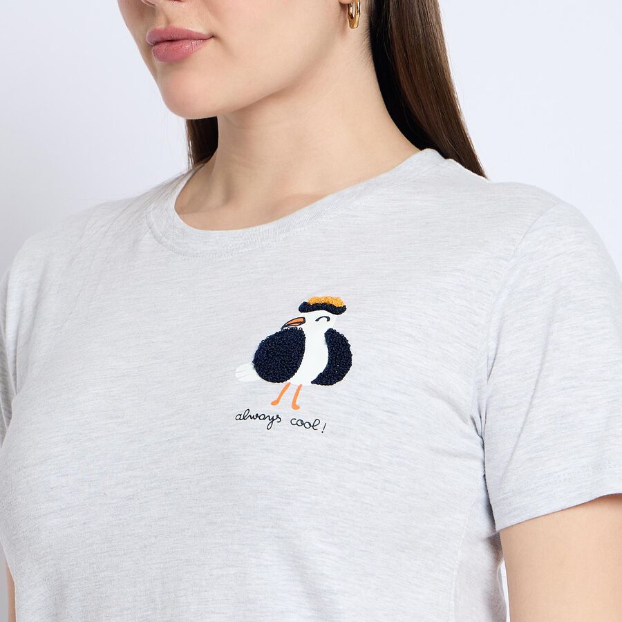 Ladies'  Crop  Top, हल्का ग्रे, large image number null