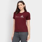 Ladies' Round Neck T-Shirt, Wine, small image number null