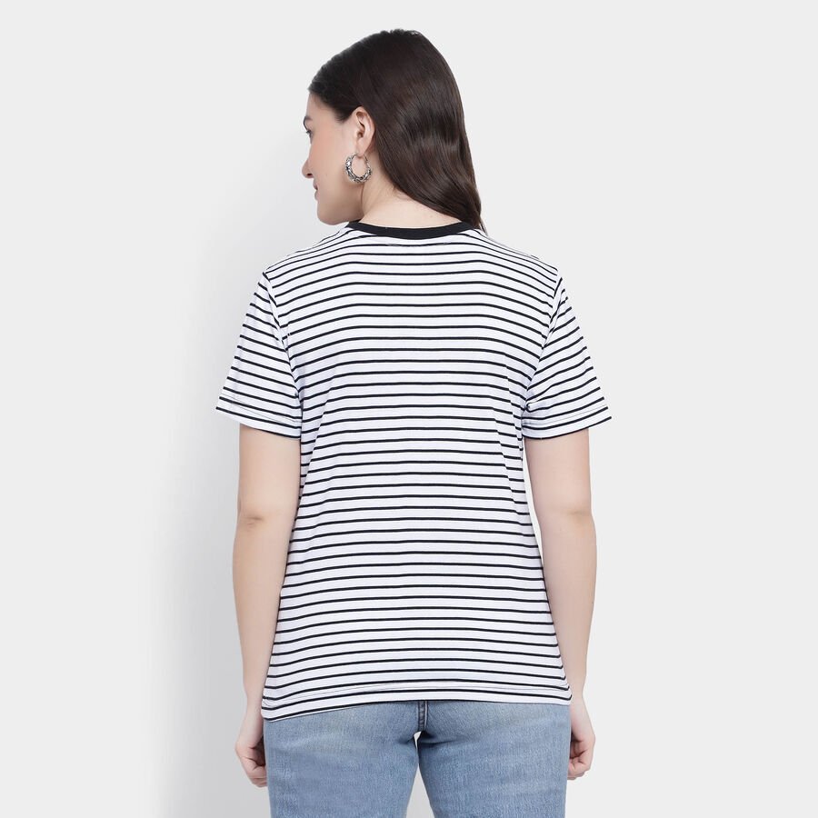Round Neck T-Shirt, Black, large image number null