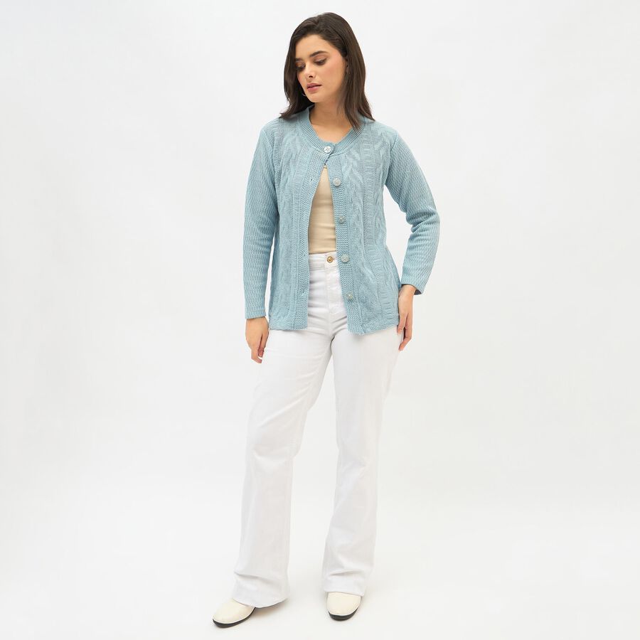 Ladies' Cardigan, हल्का नीला, large image number null