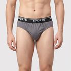 Men's Black Regular Fit Solid Briefs, काला, small
