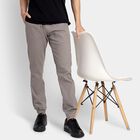 Men's 100% Cotton Slim Fit Casual Trousers, हल्का ग्रे, small image number null