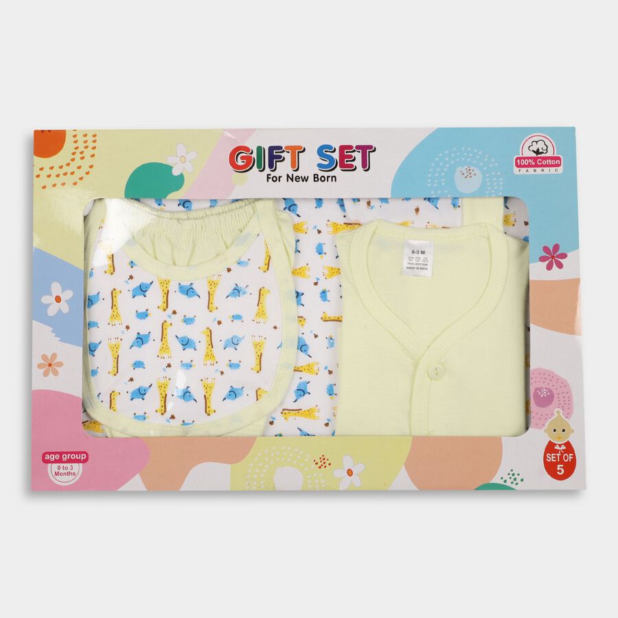 Infants 100% Cotton Gift Set , Yellow, large image number null