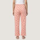 Women's Light Pink Straight Fit Strawberry Printed Pyjama, Light Pink, small