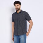 Men's 100% Cotton Casual Shirt , Navy Blue, small image number null