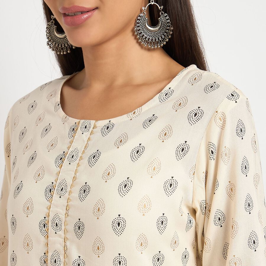 Ladies' Kurta, ऑफ व्हाइट, large image number null