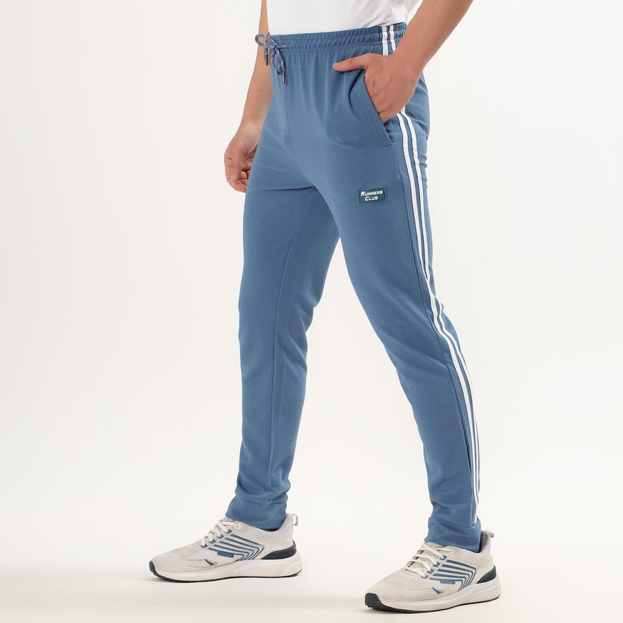 Men's Basic Track Pants, Mid Blue, large image number null
