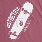 Boys Dusty Rose Pink Round Neck Casual T-Shirt, Pink, small image number null