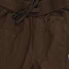 Boys' Dark Olive Brown Regular Fit Cargo Trousers, Brown, small image number null