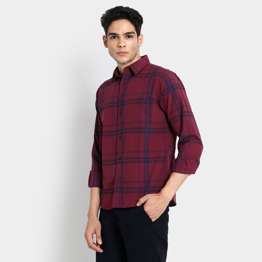 Men's Casual Shirt, मरून, large image number null