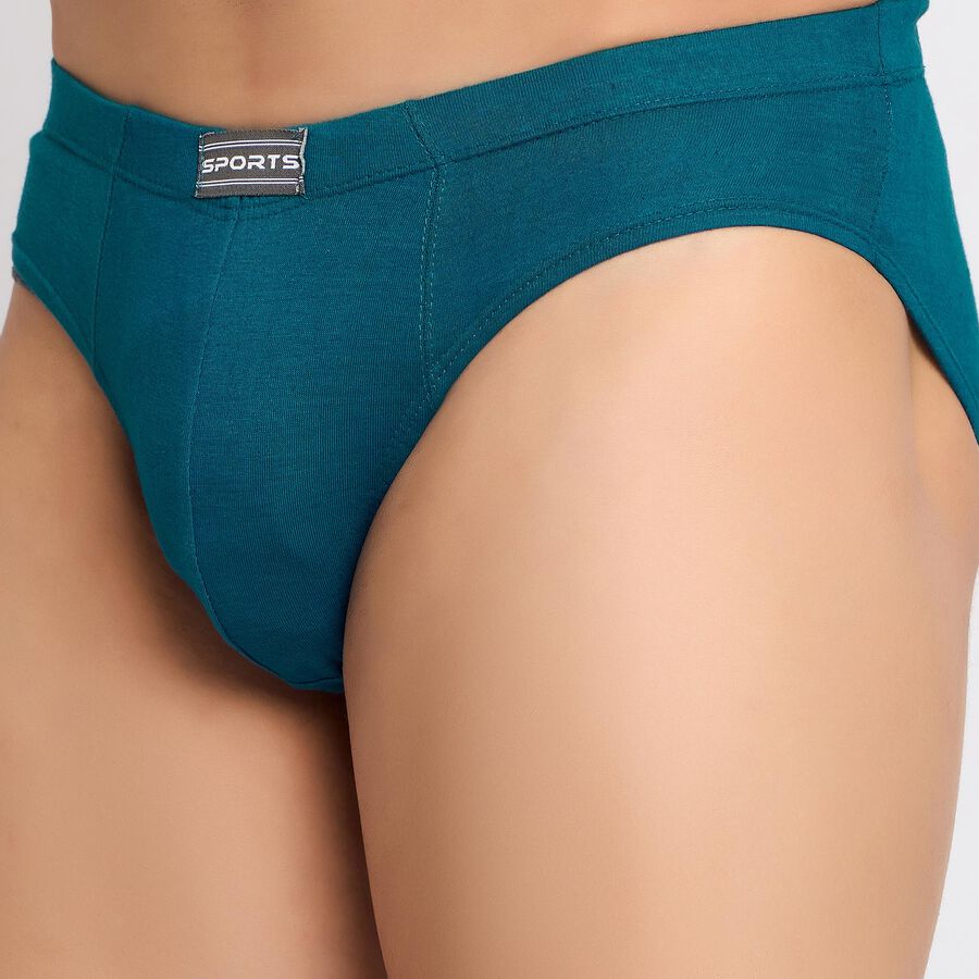 Men's 100% Cotton Briefs, Teal Blue, large image number null