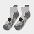 Men's Black and Gray Regular Fit Ankle-Length Socks Pack of 3, नेवी ब्लू, small image number null