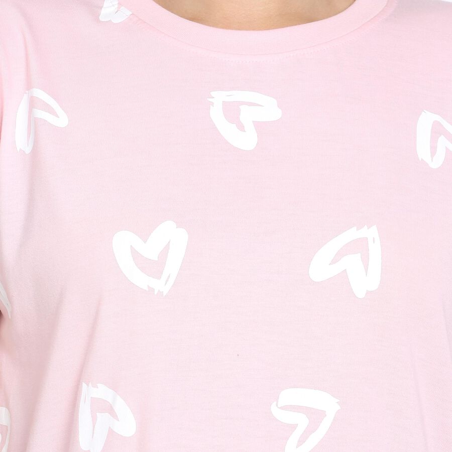 Ladies' Round Neck T-Shirt, Pink, large image number null