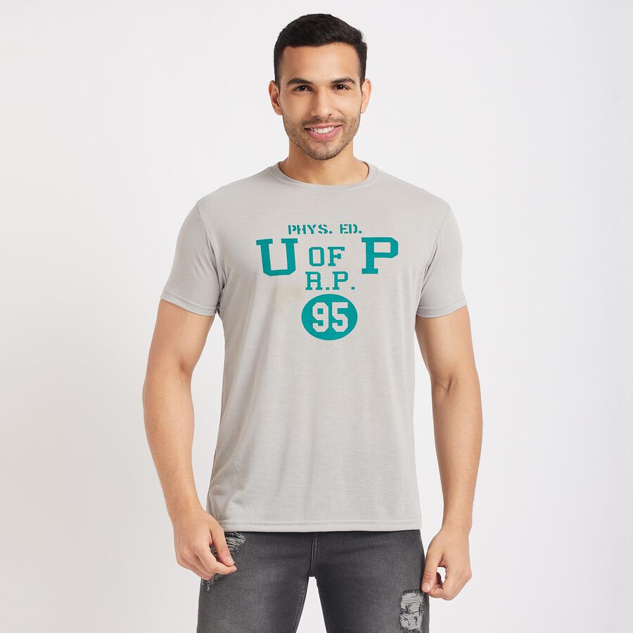 Round Neck T-Shirt, Light Grey, large image number null