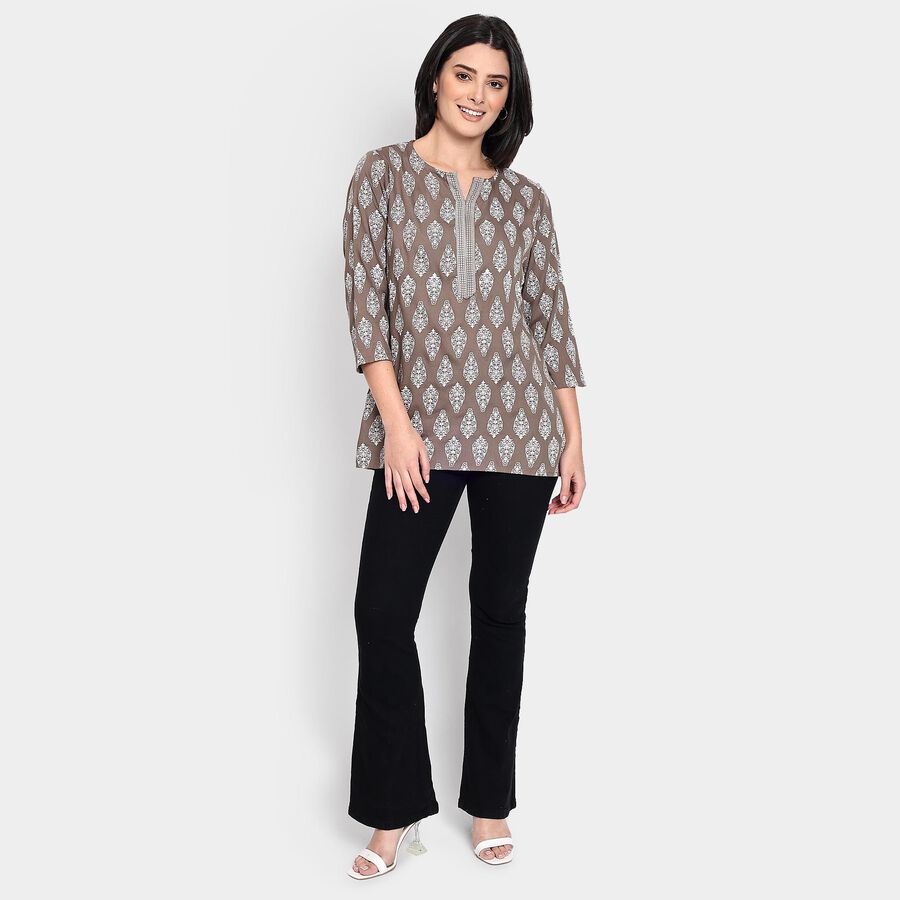 Ladies' Kurti , भूरा, large image number null