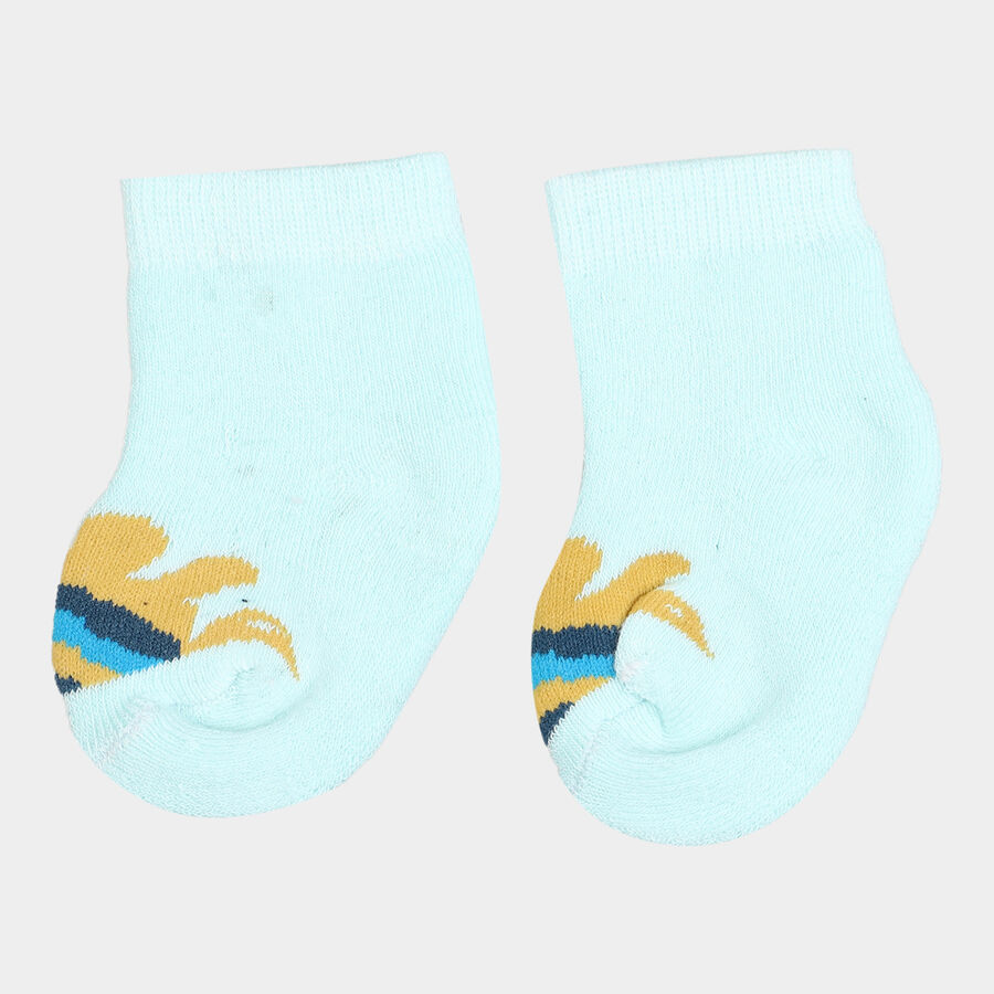 Infants Cotton Solid Socks, Navy Blue, large image number null