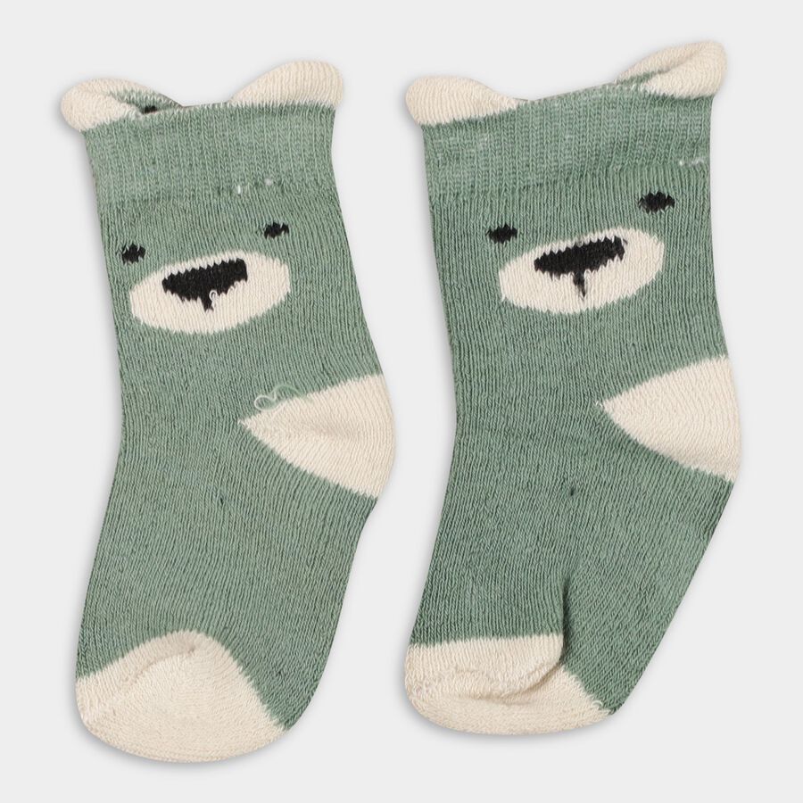 Infants Socks (Pack of 2), Olive, large image number null