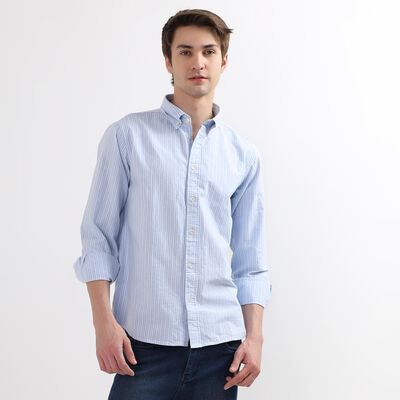 Men's 100% Cotton Regular Collar Casual Shirt