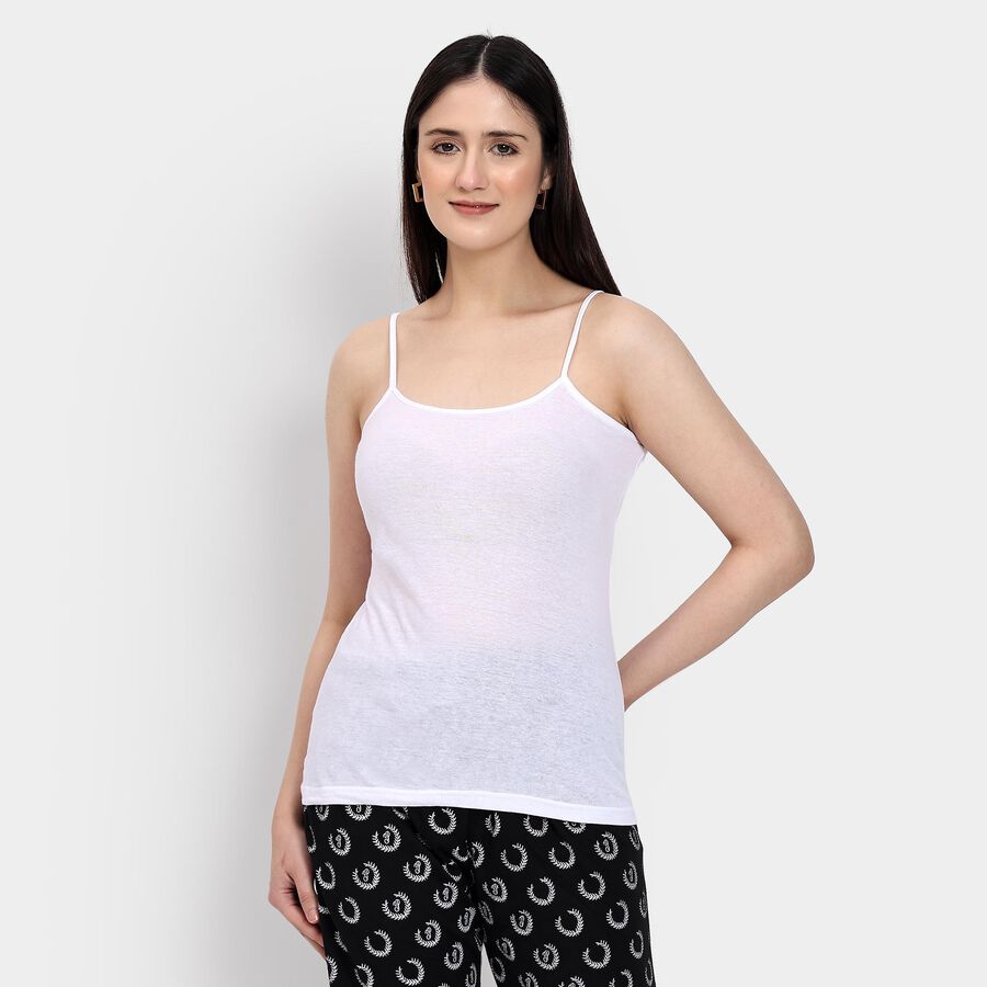 Ladies' 100% Cotton Slips , White, large