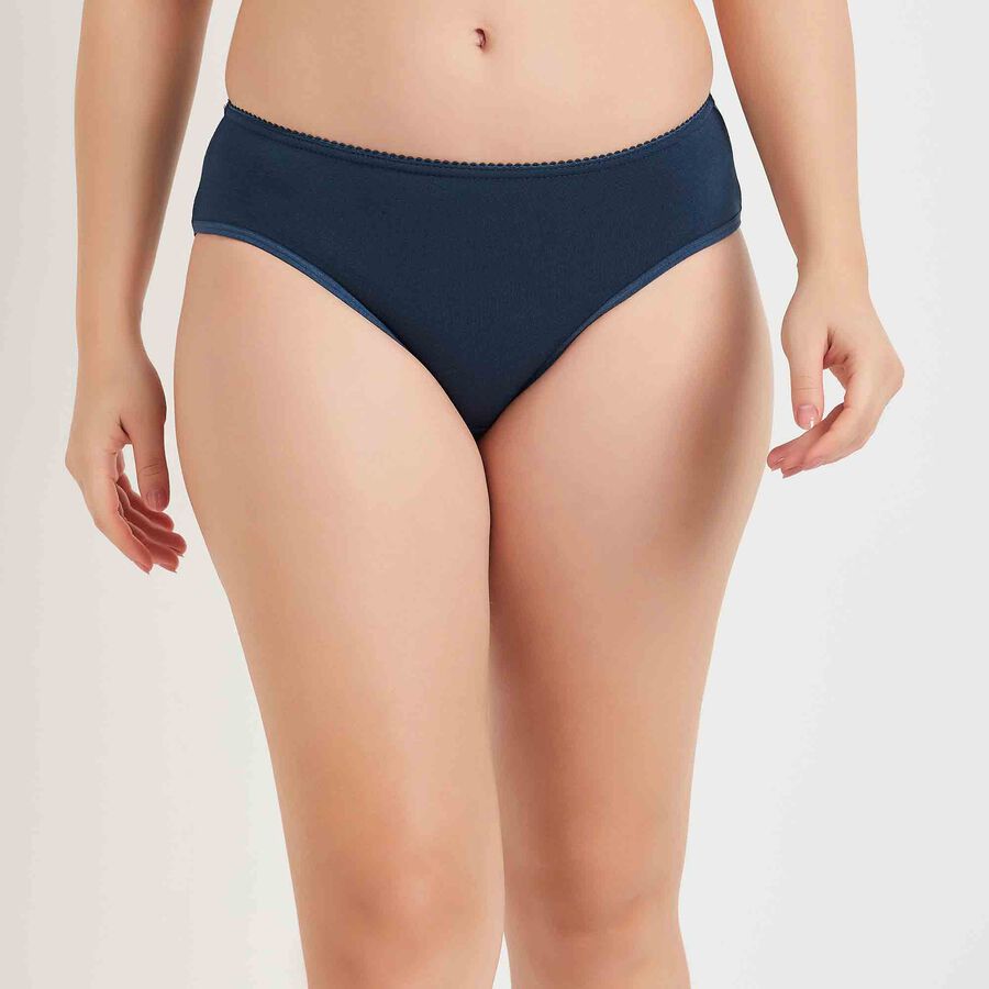 Cotton Solid Panty, Teal Blue, large image number null