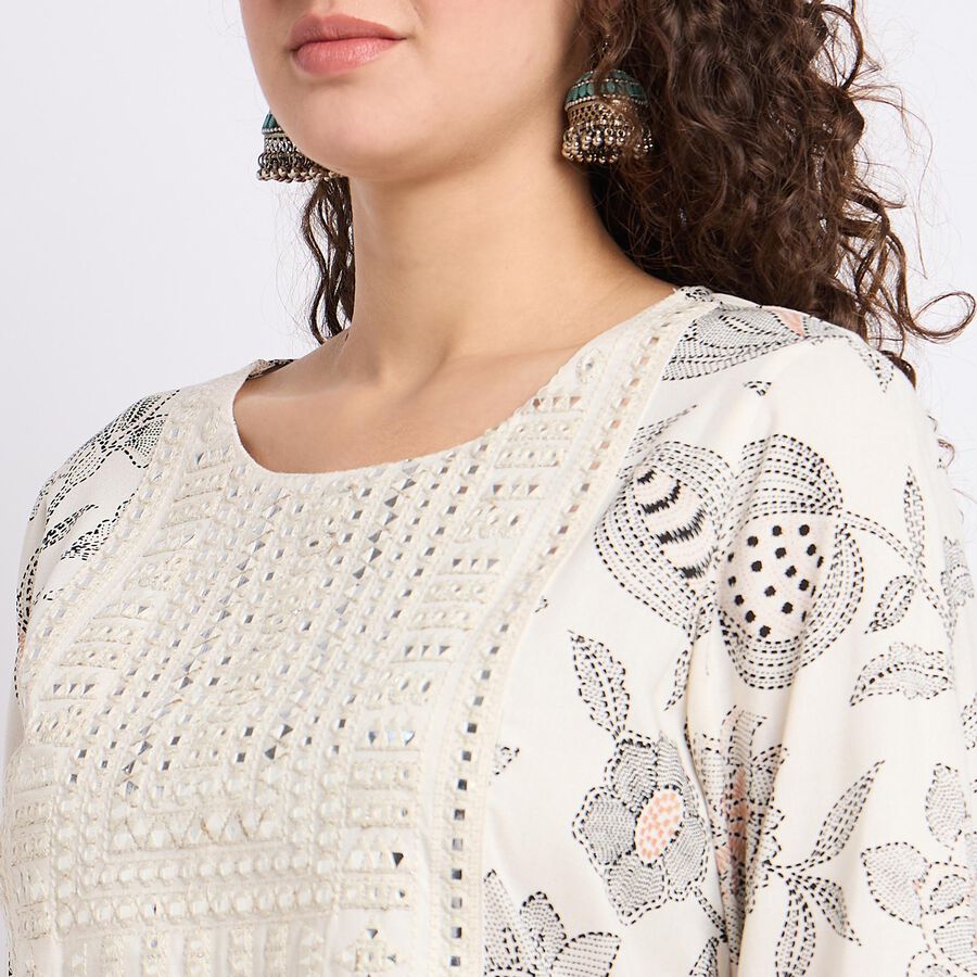 Ladies' Kurta , ऑफ व्हाइट, large image number null