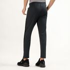 Men's Charcoal Black Slim Fit Side-Panel Track Pants, Dark Grey, small