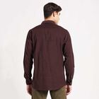 Solid Cotton Casual Shirt, Brown, small image number null