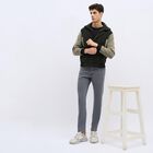 Men's Dark Olive Green Zip Bomber Jacket, हल्का हरा, small image number null