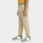 Boys' Khaki Cotton Regular Fit Trousers, खाकी, small