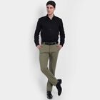 Solid Slim Fit Trousers, Light Grey, small image number null