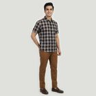 Men's Navy Blue Cotton Casual Shirt, नेवी ब्लू, small