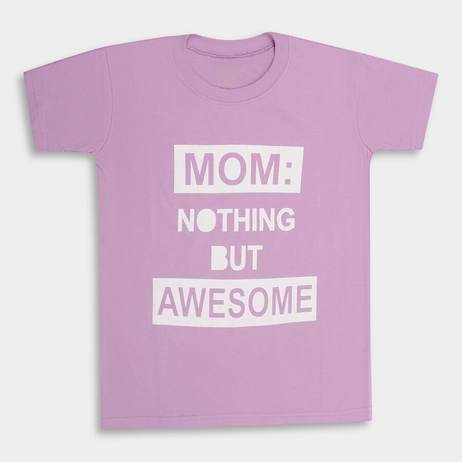 Boys' Half Sleeves T-Shirt , लाइलेक, large