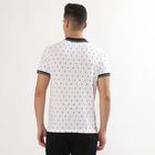 Men's White Cotton Polo Neck Printed T-Shirt, Navy Blue, small image number null