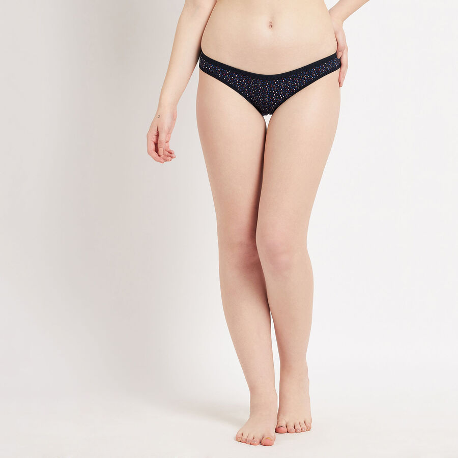 Cotton Printed Panty, Mid Blue, large image number null