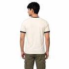 Men's White Round Neck Regular T-Shirt, Off White, small